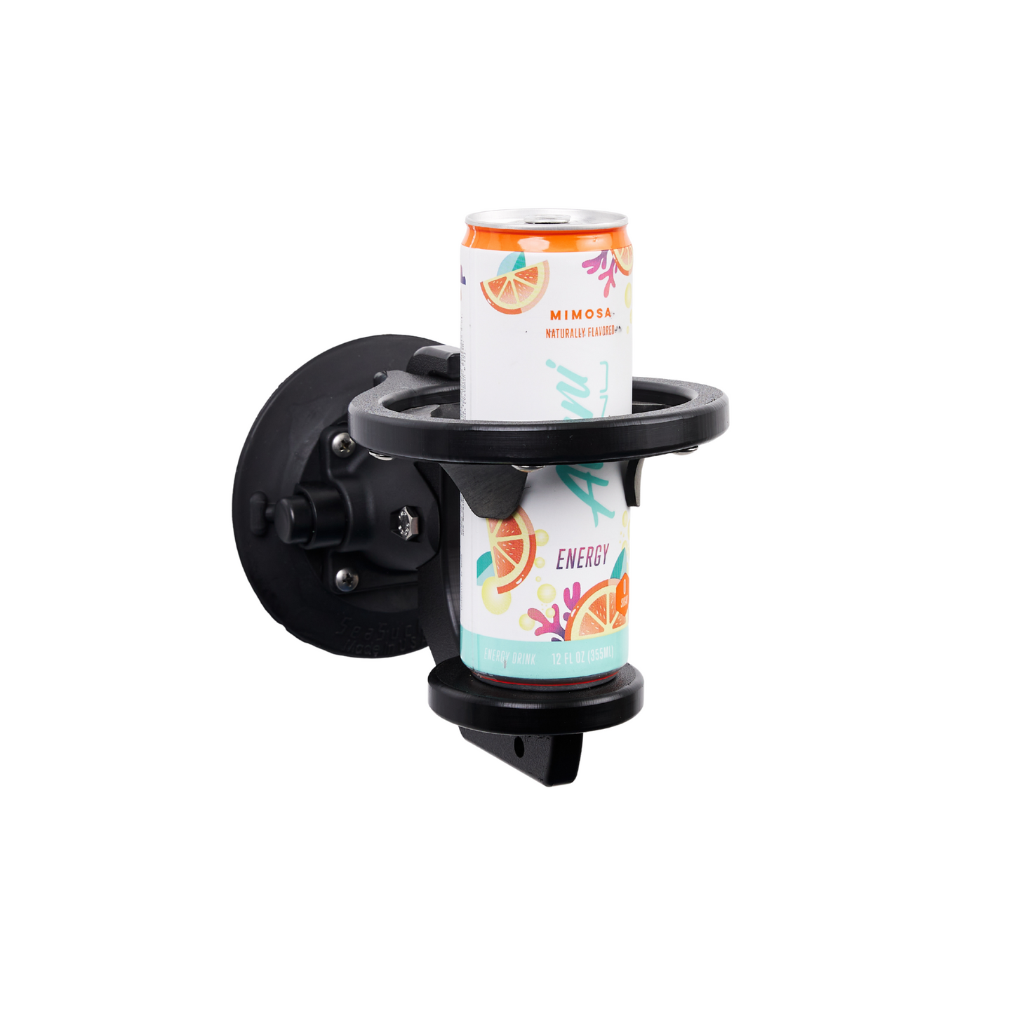 Black Universal 1-Cup Holder holding a 12 oz drink.