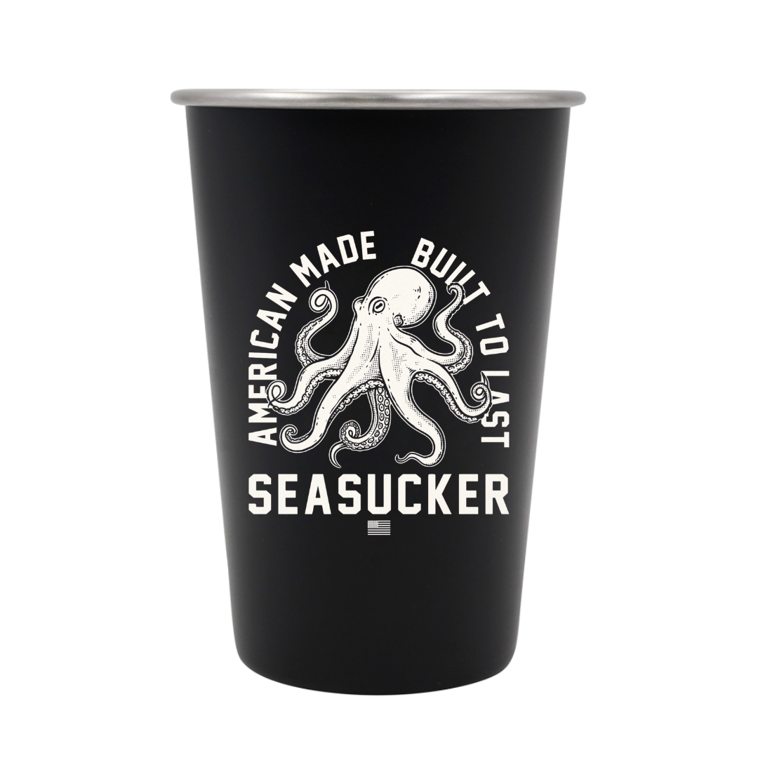 "Built to Last" Stainless Pint Glass