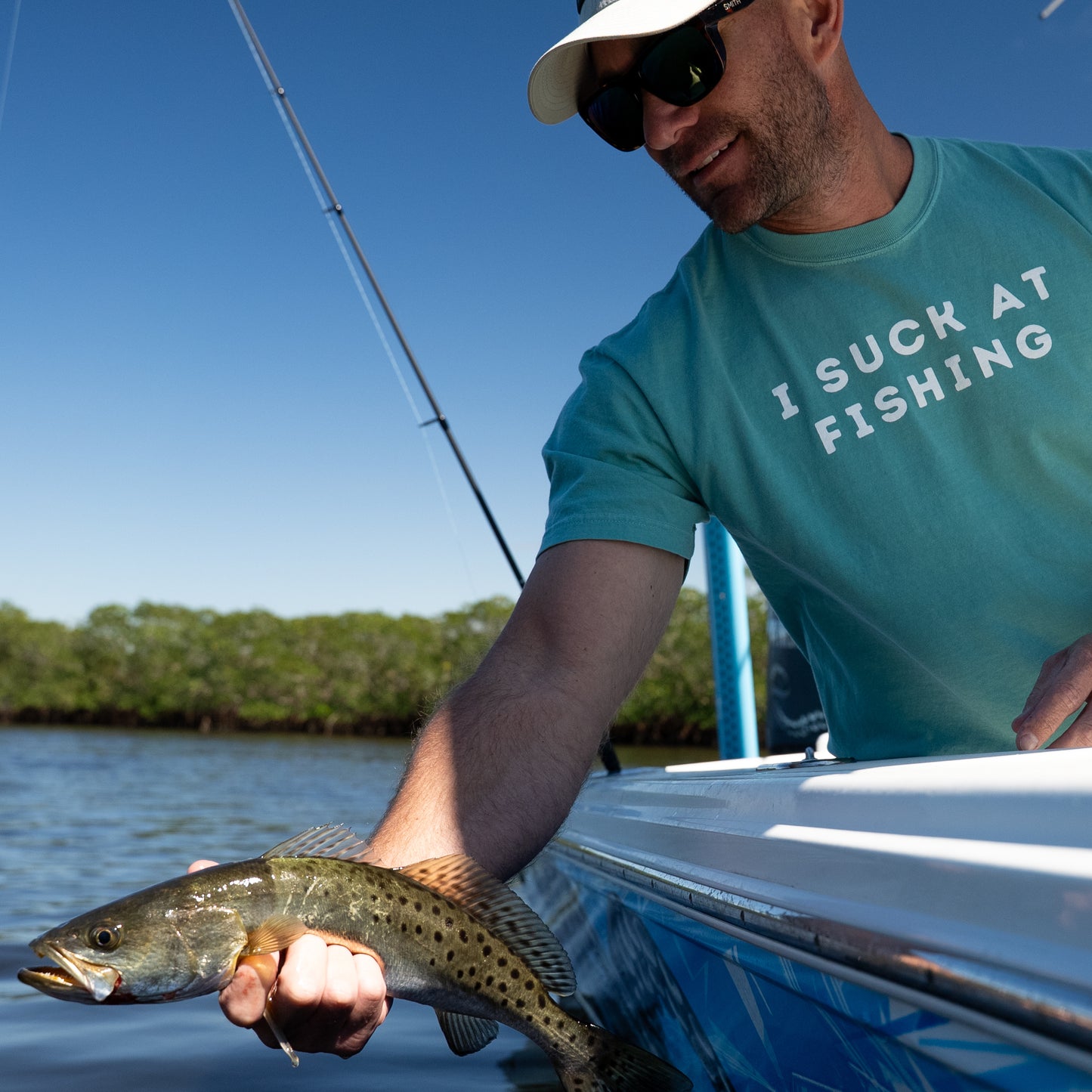 "I Suck at Fishing" Tee