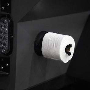 image--black | Toilet Paper Holder in black studio photo with toilet paper roll