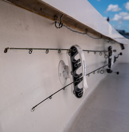 aluminum boat fishing rod holders SeaSucker Holder Smiths line of high polished or white powder coated aluminum clamp 14 Rod - Toolbox Mount