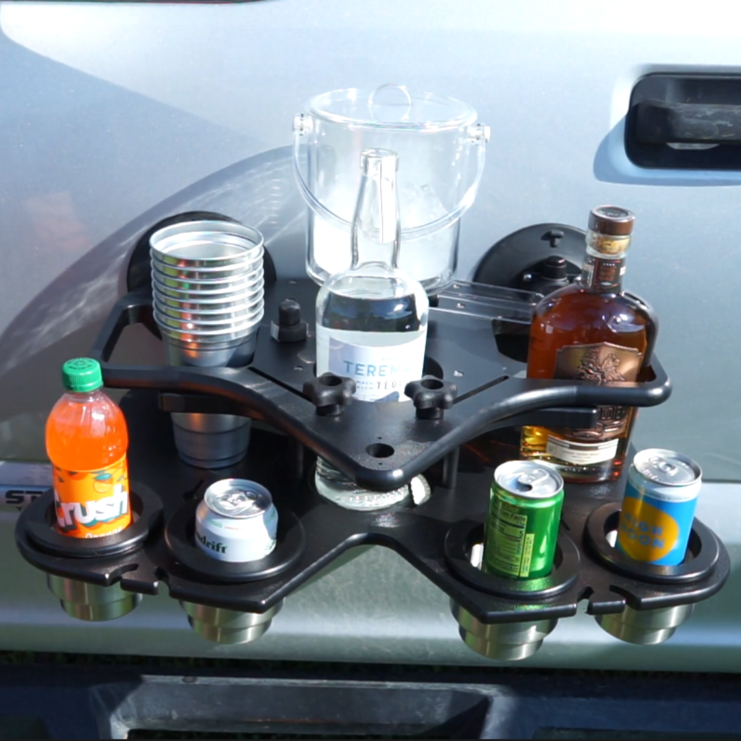 image--black | Double Decker Party Barge : Portable Bar lifestyle photo with drinks