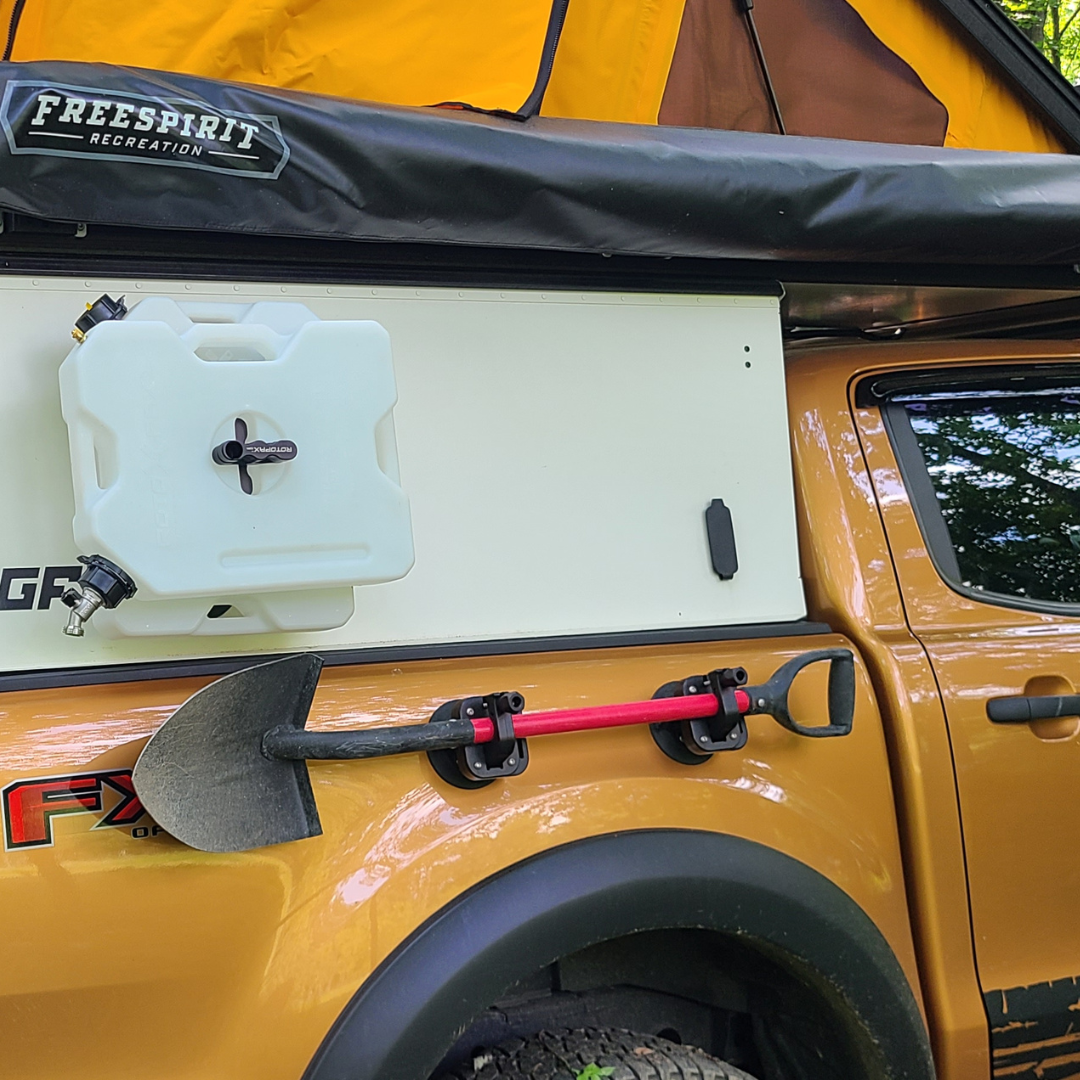Universal Off-Road Mount holding shovel lifestyle photo