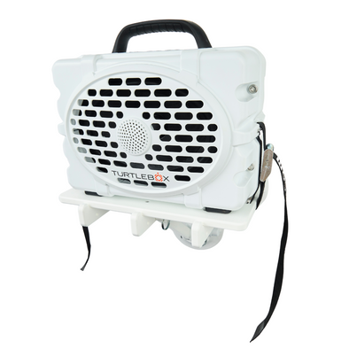 image--white--with 3' straps | Turtlebox Speaker Mount studio photo